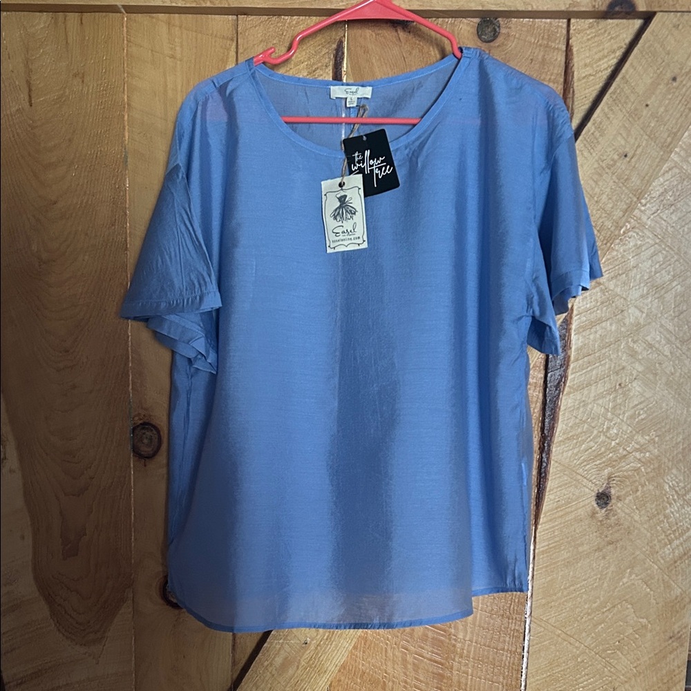 Easel Blue Women's Top